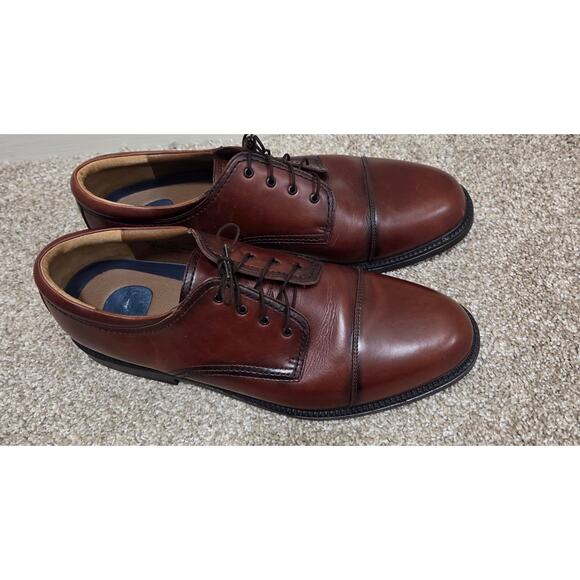 Dockers Red Brown Leather Cap Toe Oxford Dress Shoes Men\'s Size 16M main image 5